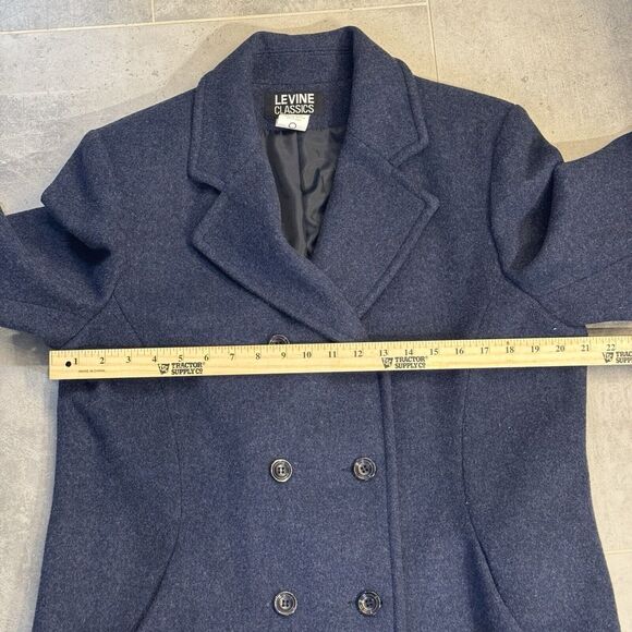 Larry Levine Classics 100% Wool Double-Breasted Overcoat - Size 12 - Picture 3 of 11